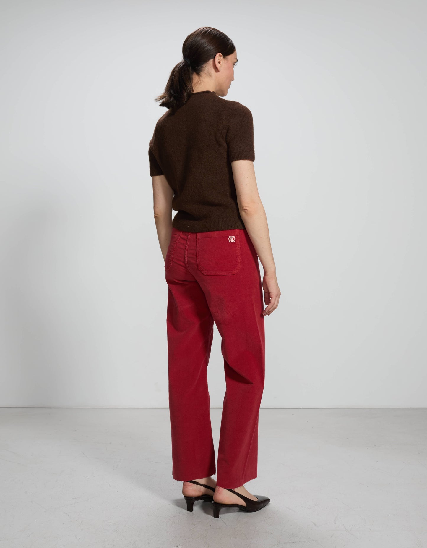 Gigi Velvet Red Dahlia - back view - ReikoParis